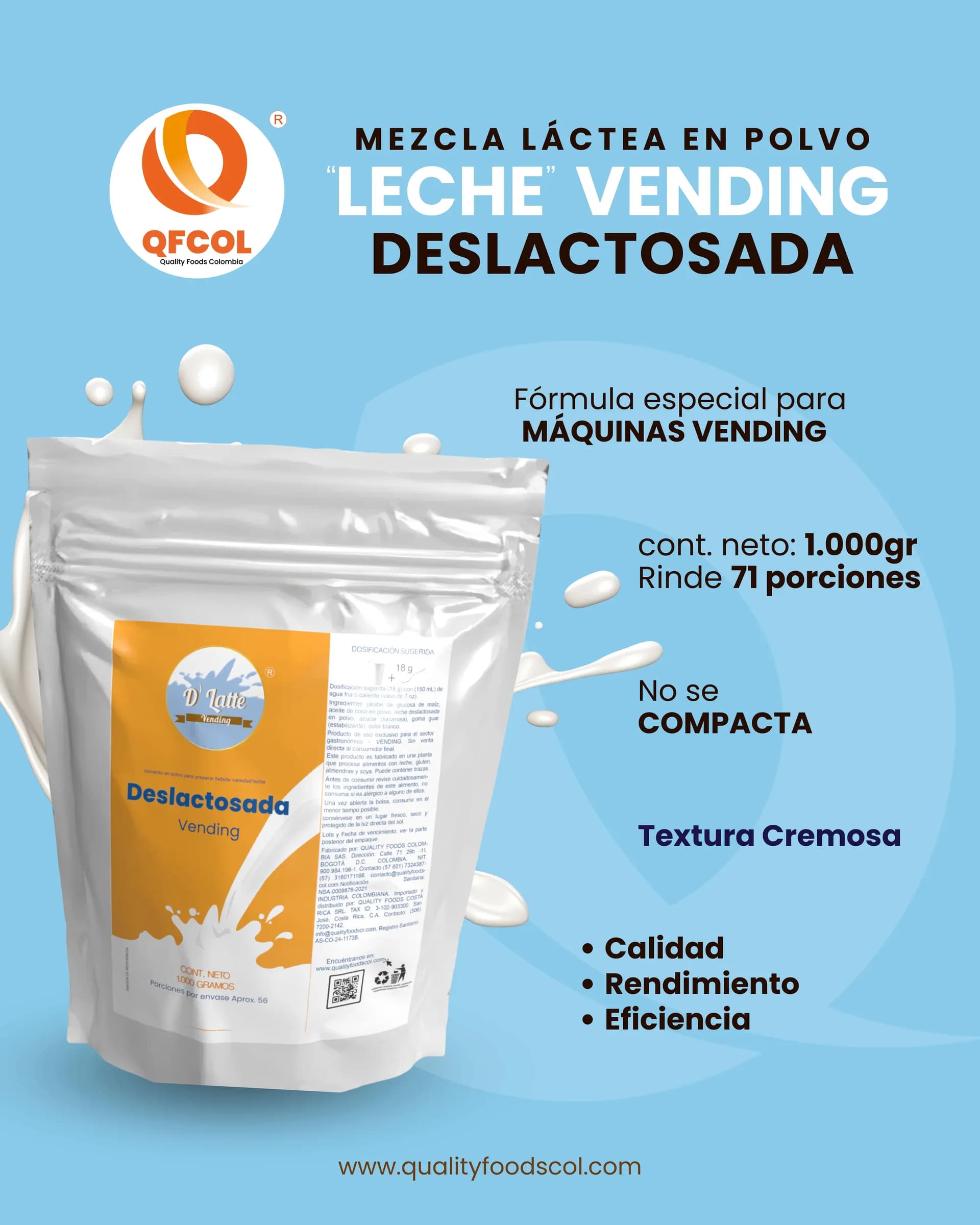 Leche Vending Deslactosada