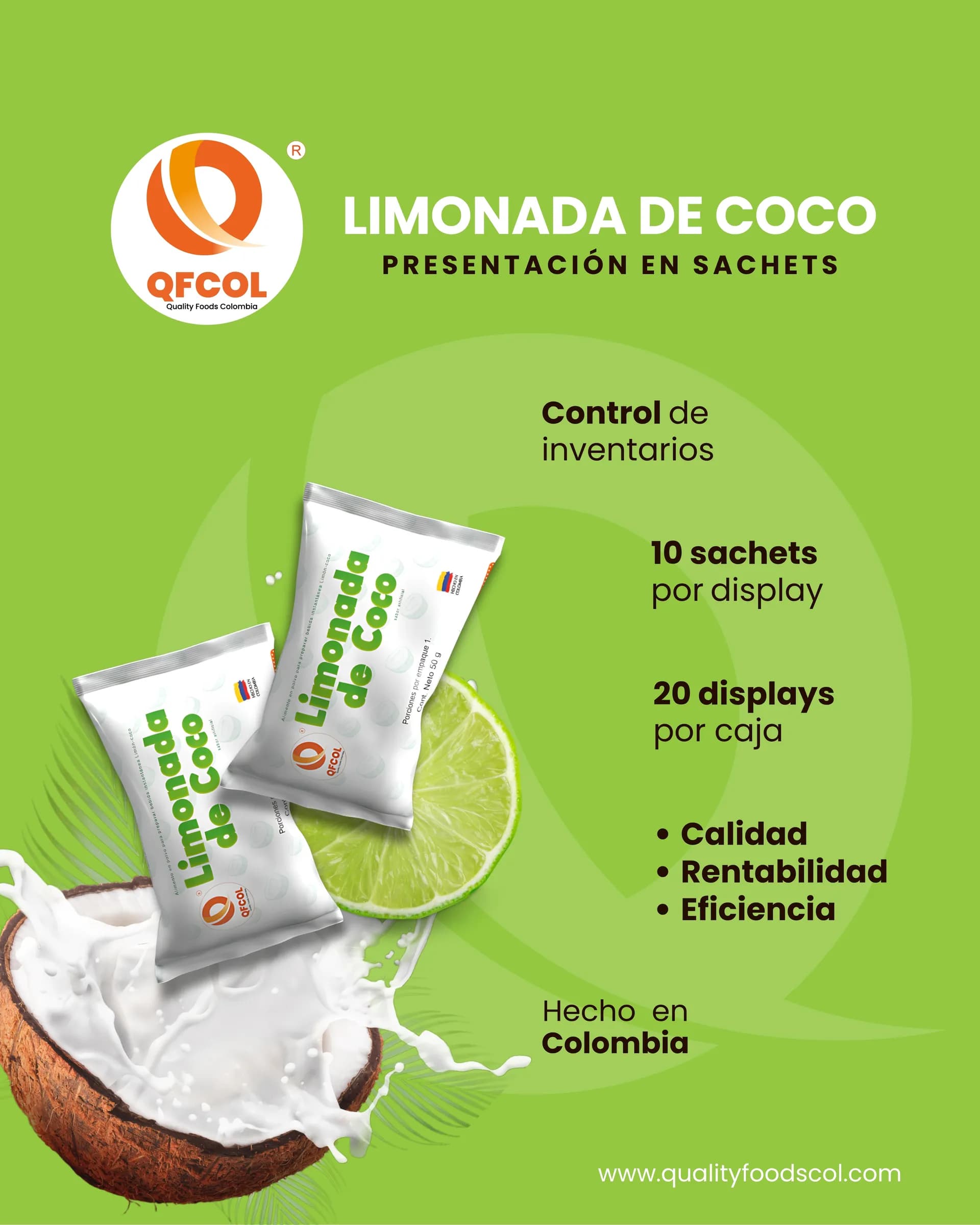 Lomonada de coco sachets