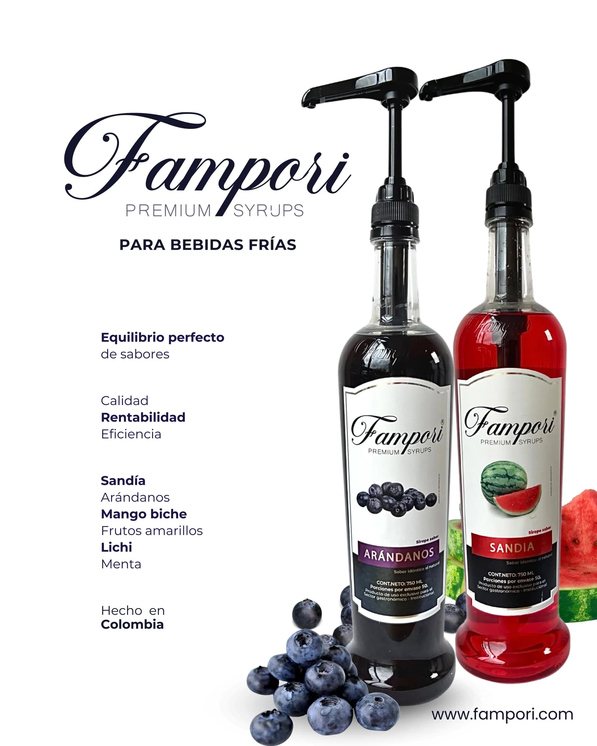 Siropes bebidas frías